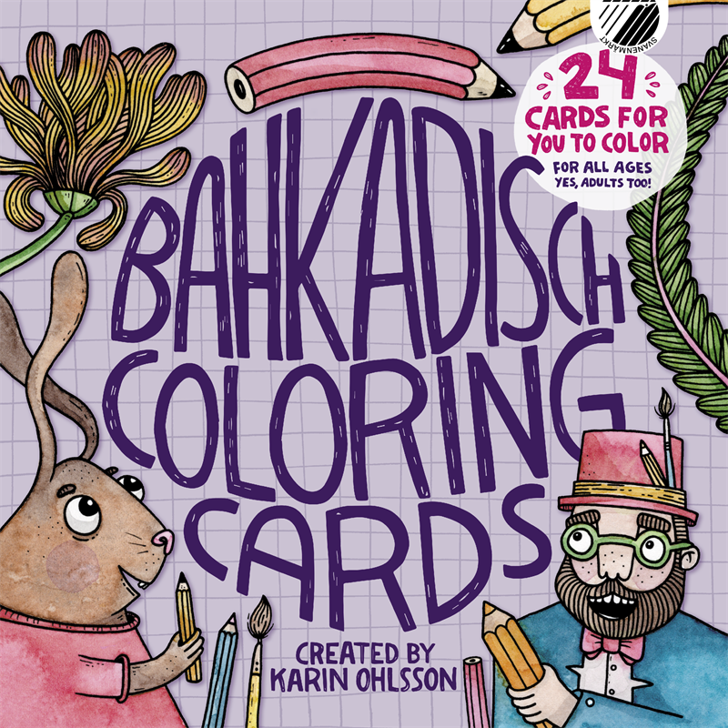 Bahkadisch Coloring Cards Lila