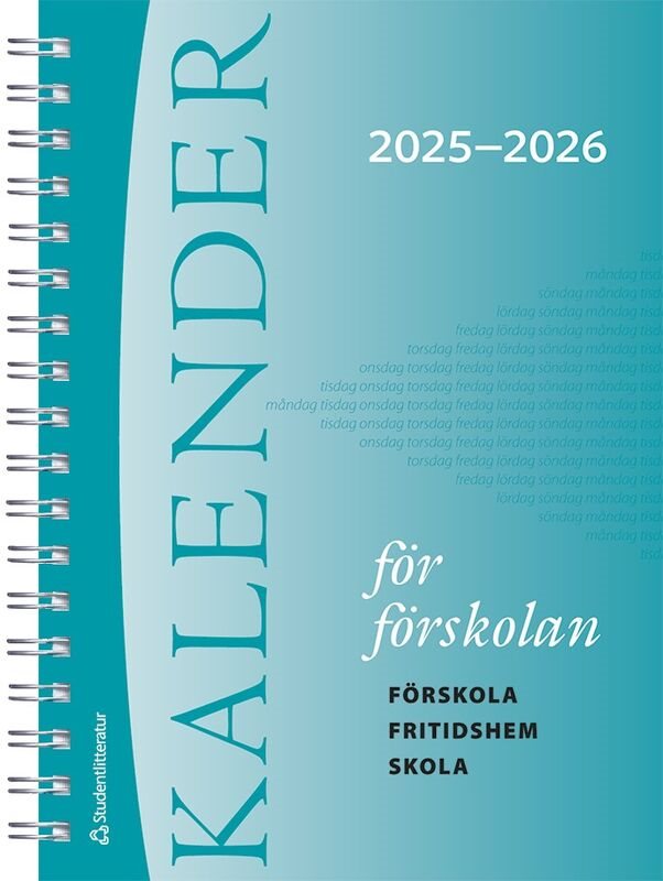 Kalender för förskolan 2025/2026 - Förskola, fritidshem, skola